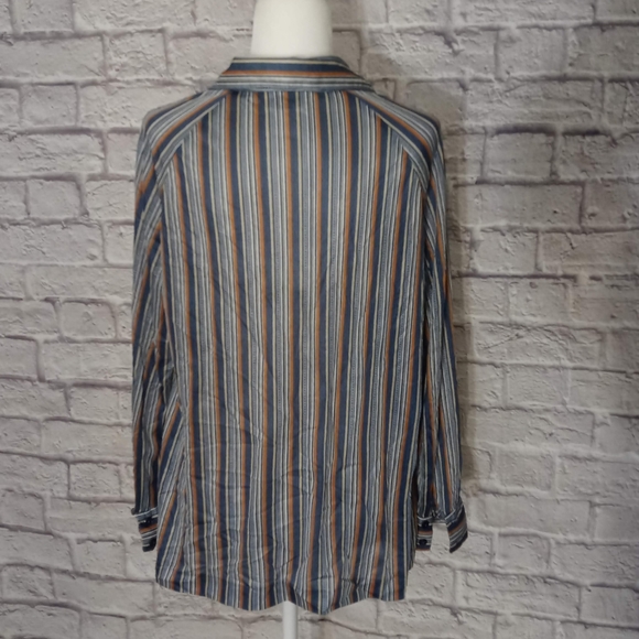 BOGO | Vintage 1970's Mr. Alex Striped Button Up - Picture 2 of 10